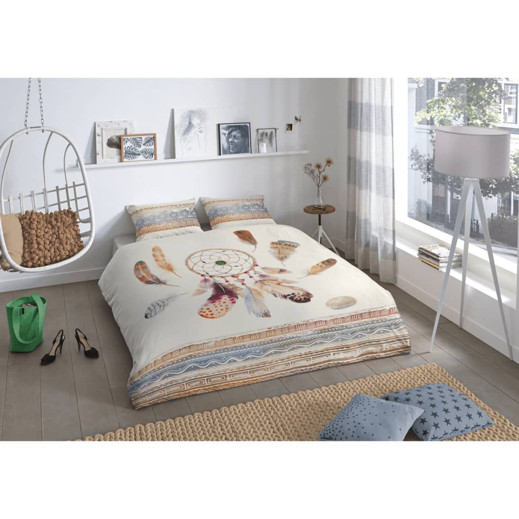 

Good Morning Dekbedovertrek 5554-P Feathers meerkleurig 200x200/220 cm