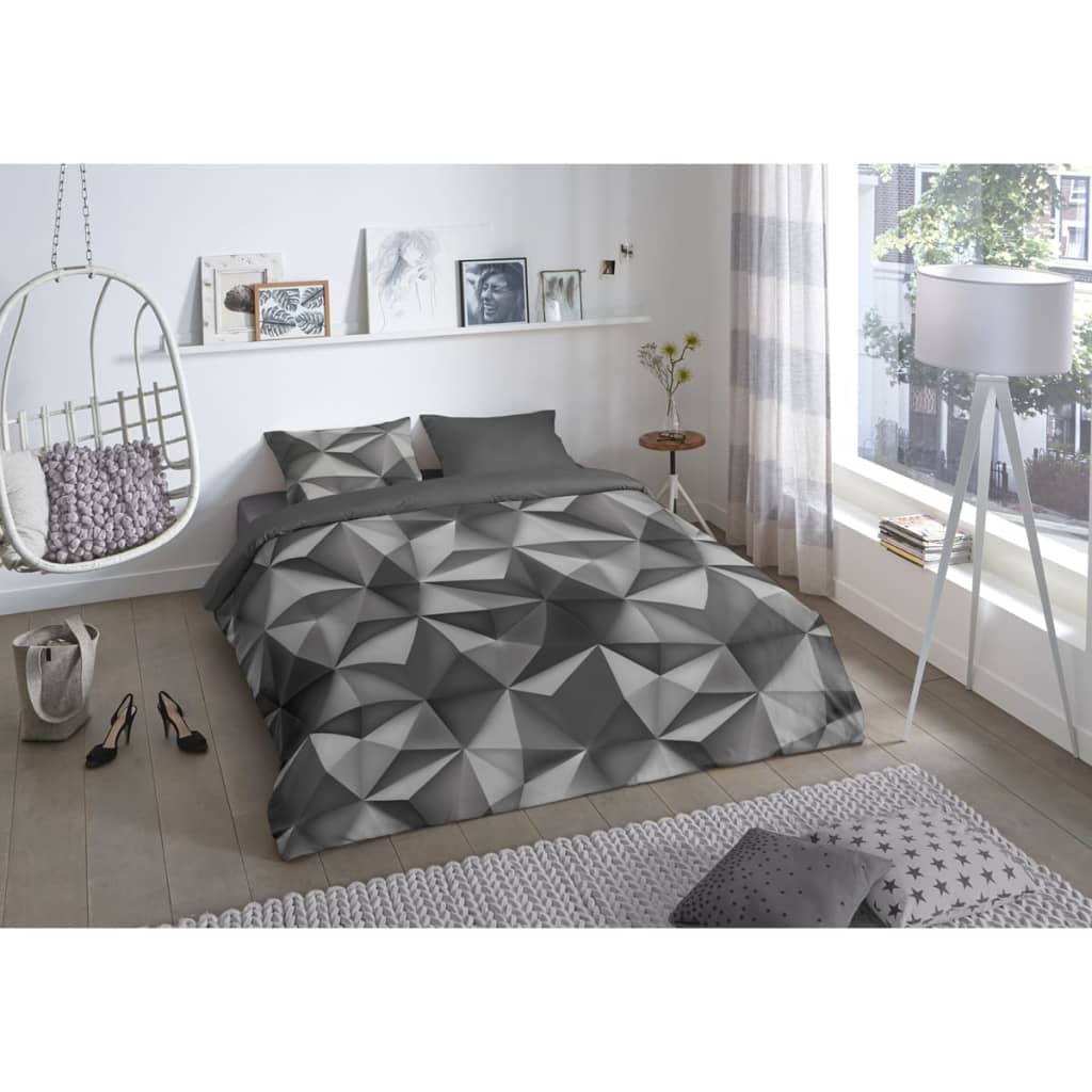 

Good Morning Dekbedovertrek 5568-A Geo 240x200/220 cm anthraciet