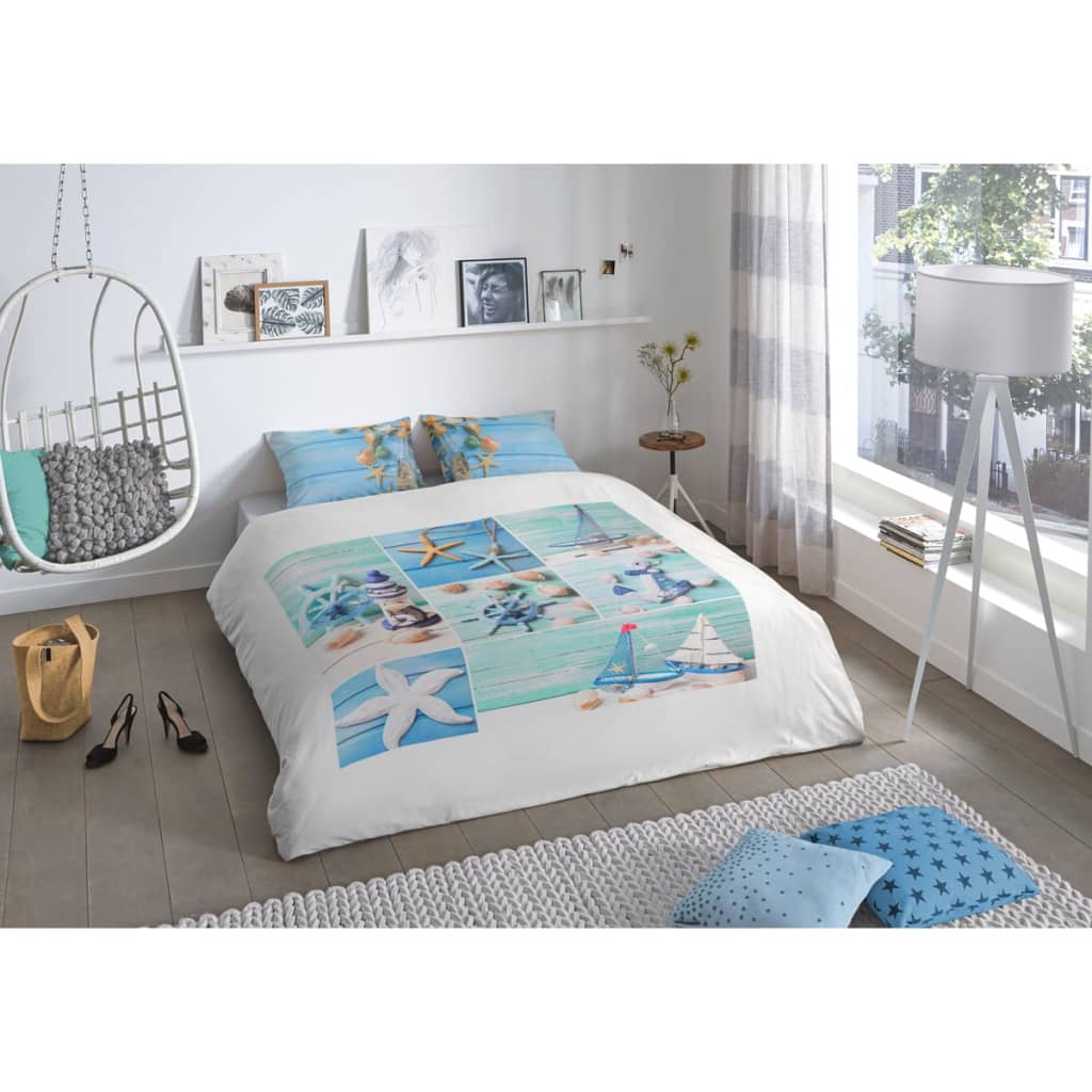 

Good Morning Dekbedovertrek 5718-P Sail 200x200/220 cm blauw