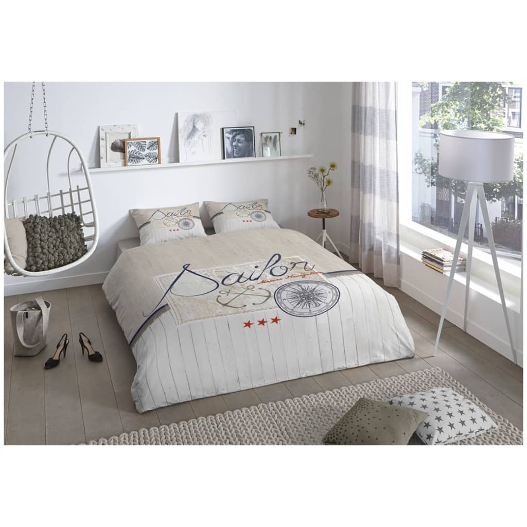 

Good Morning Dekbedovertrek 5713-P Sailor 140x200/220 cm zandkleurig