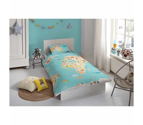 Good Morning Duvet Cover 5739 P World Map 140x200 220 Cm