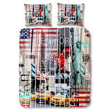 Good Morning Dekbedovertrek 5744-P CITY 135x200 cm meerkleurig