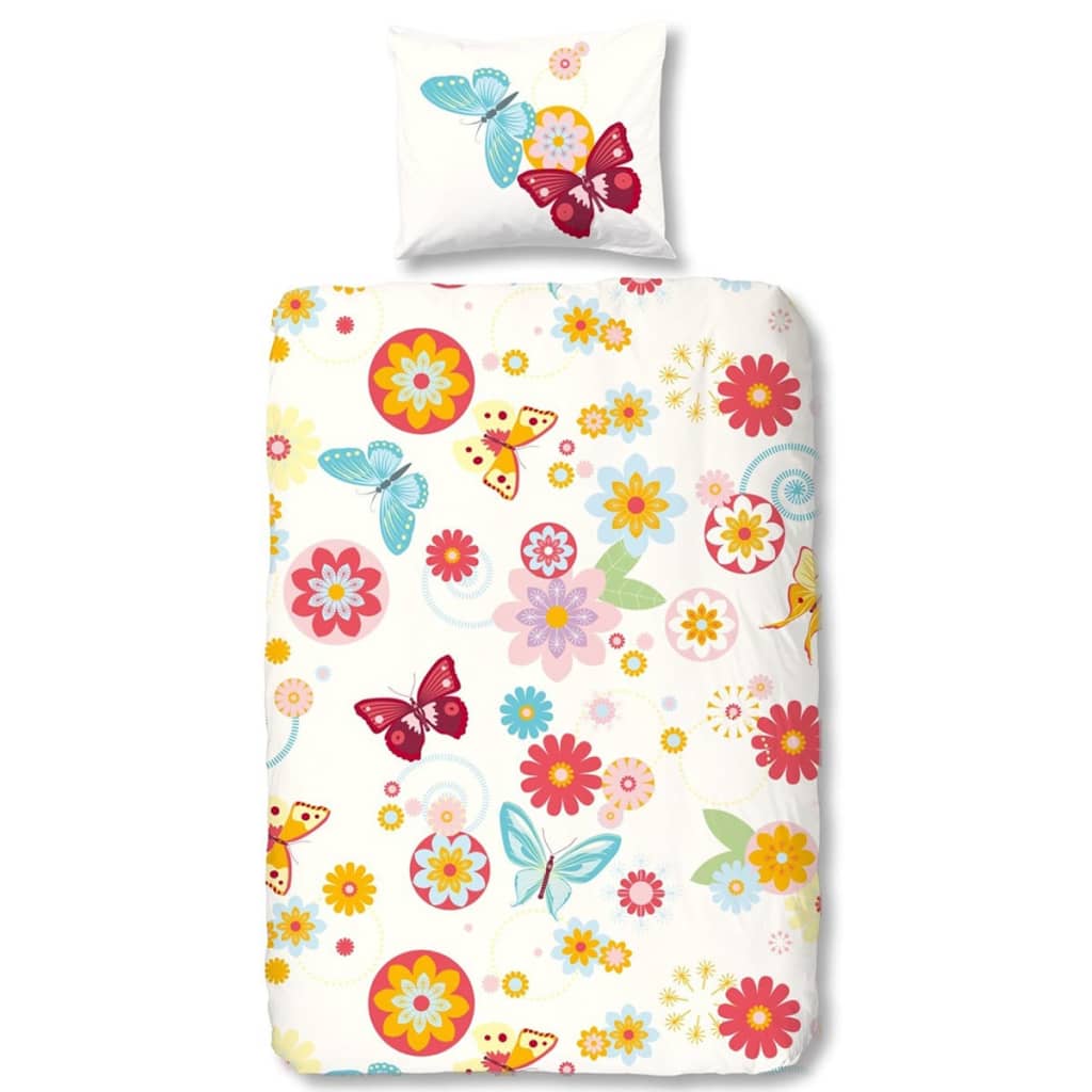 

Good Morning Dekbedovertrek 5237-A FLOWERS BUTTERFLY 140x200/220 cm