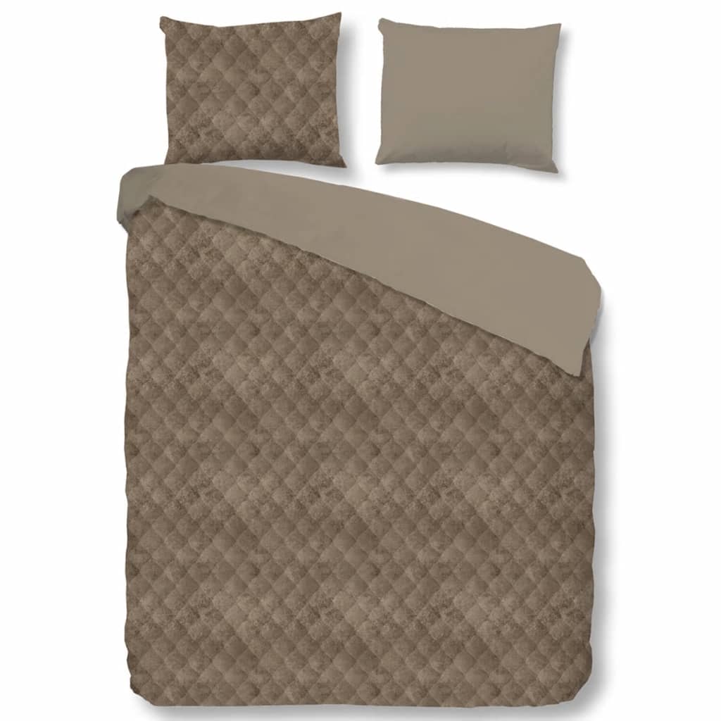 Descanso Dekbedovertrek 9310-K 200x200/220 cm taupe