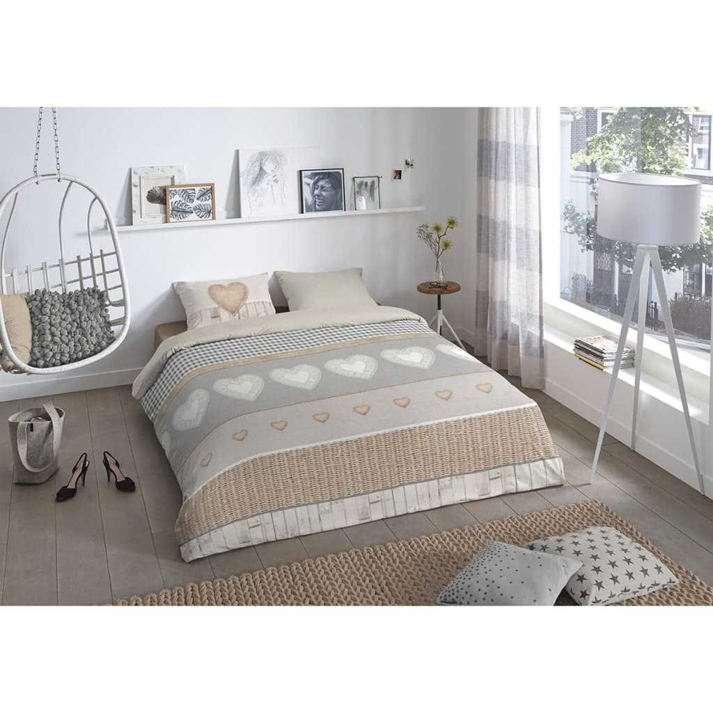 

Good Morning Dekbedovertrek 5868-A CHALET grijs 140x200/220 cm