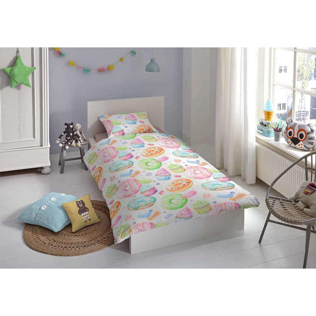 

Good Morning Dekbedovertrek 2012-P PASTRY 140x200/220 cm meerkleurig