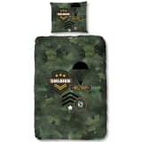 Good Morning Dekbedovertrek 2036-P MILITARY 135x200 cm groen
