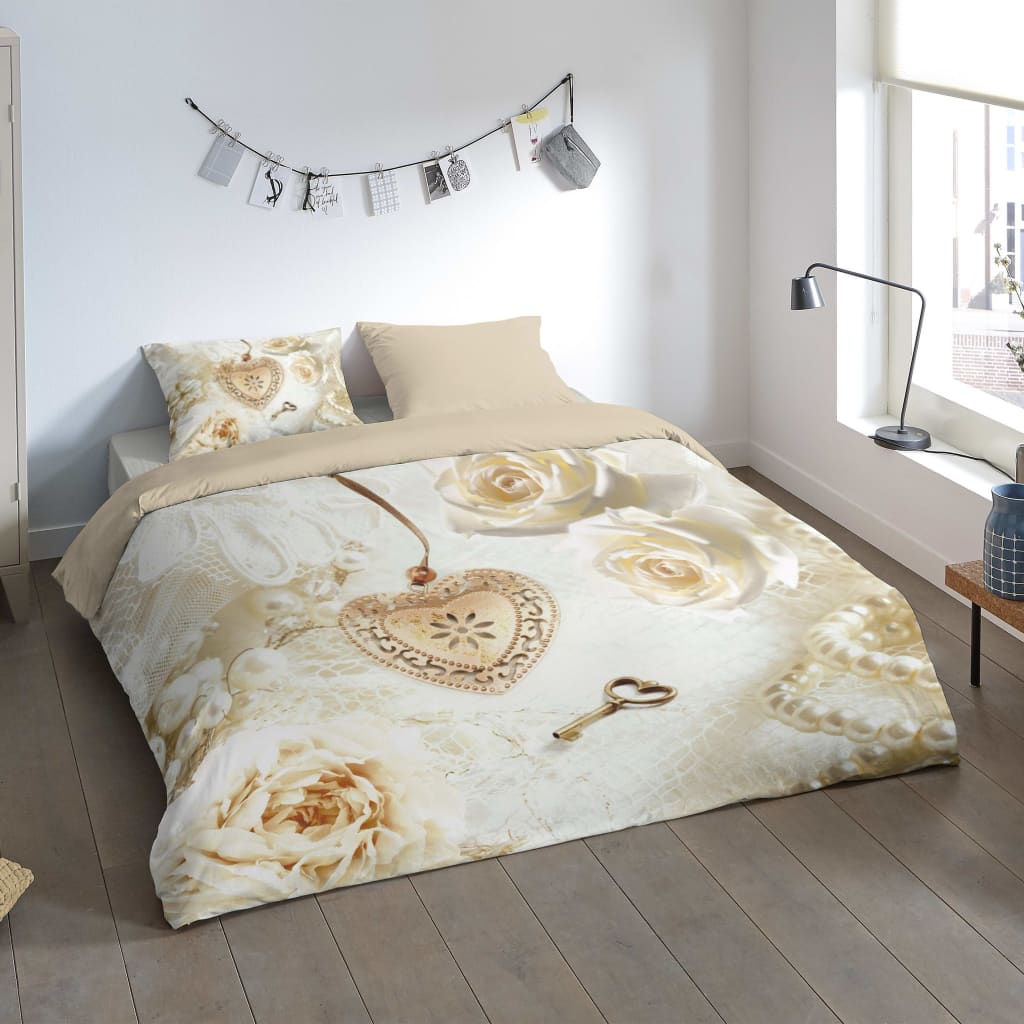 

Pure Dekbedovertrek 6044-M Love 140x200/220 cm crème