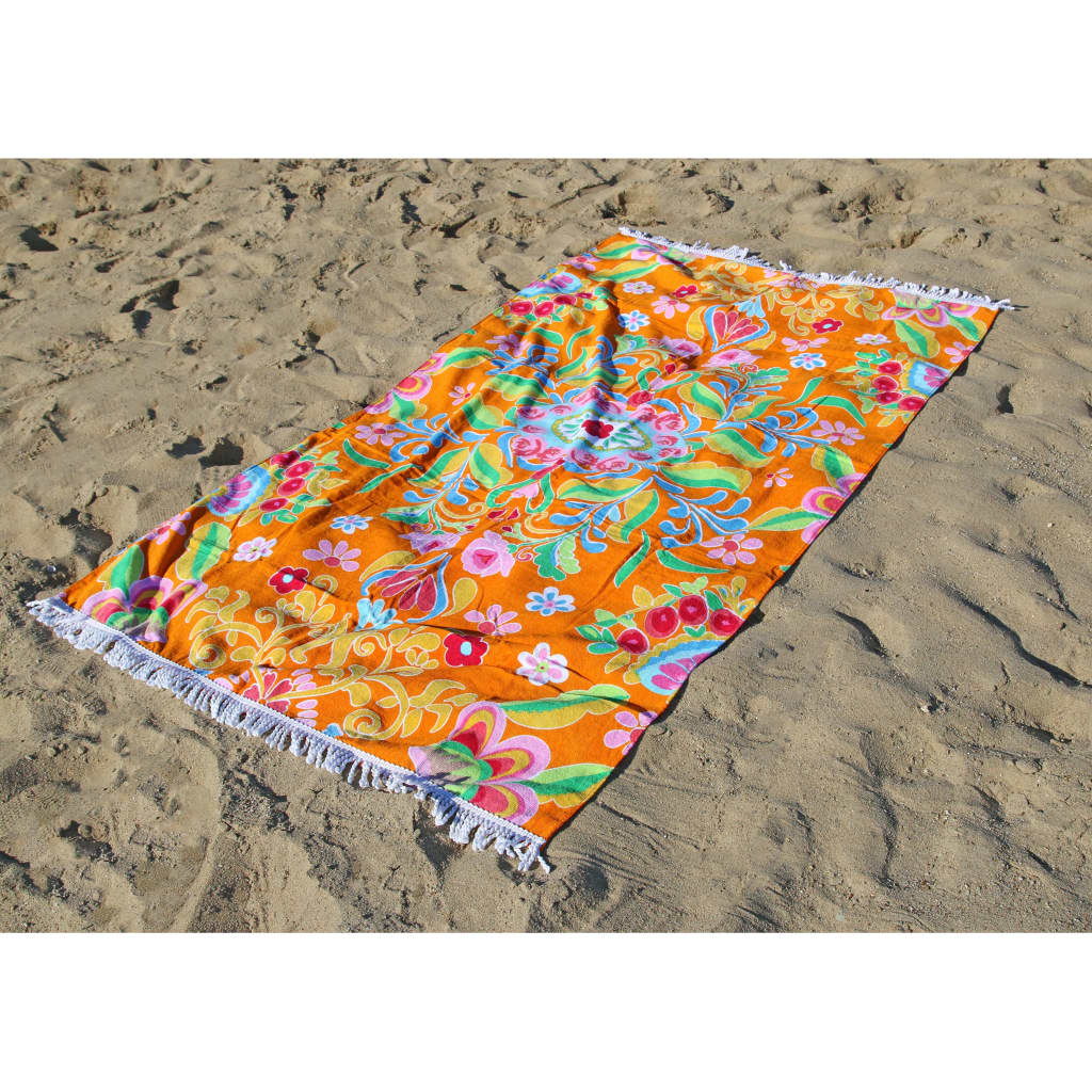 

Happiness Hapiness Strandlaken ZABRINA 100x180 cm oranje
