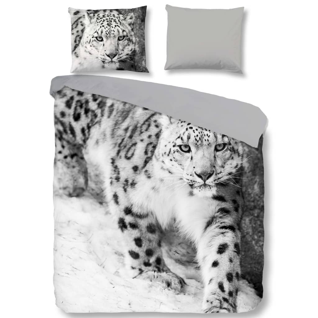 Pure Snow Leopard dekbedovertrek - 100% microvezel - Lits-jumeaux