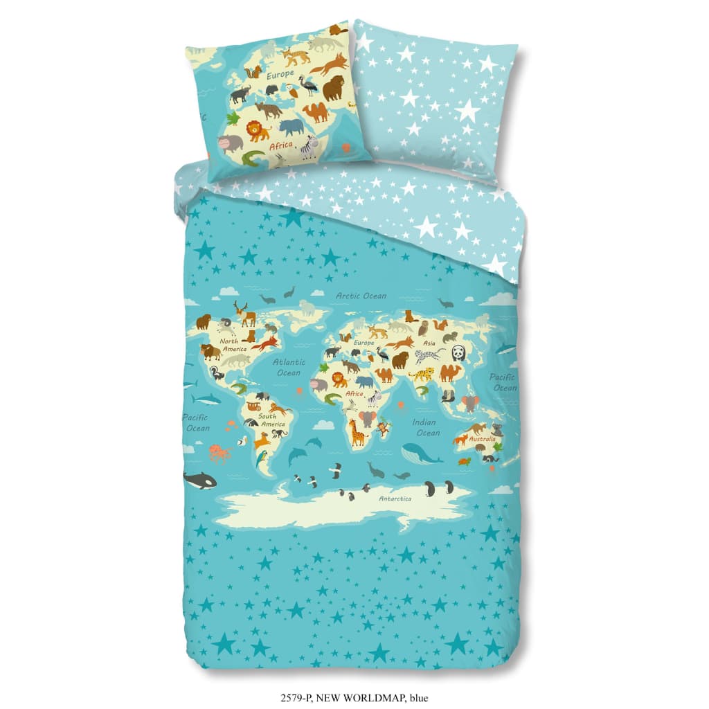 Good Morning Kids Duvet Cover New World Map 140x200 220 Cm