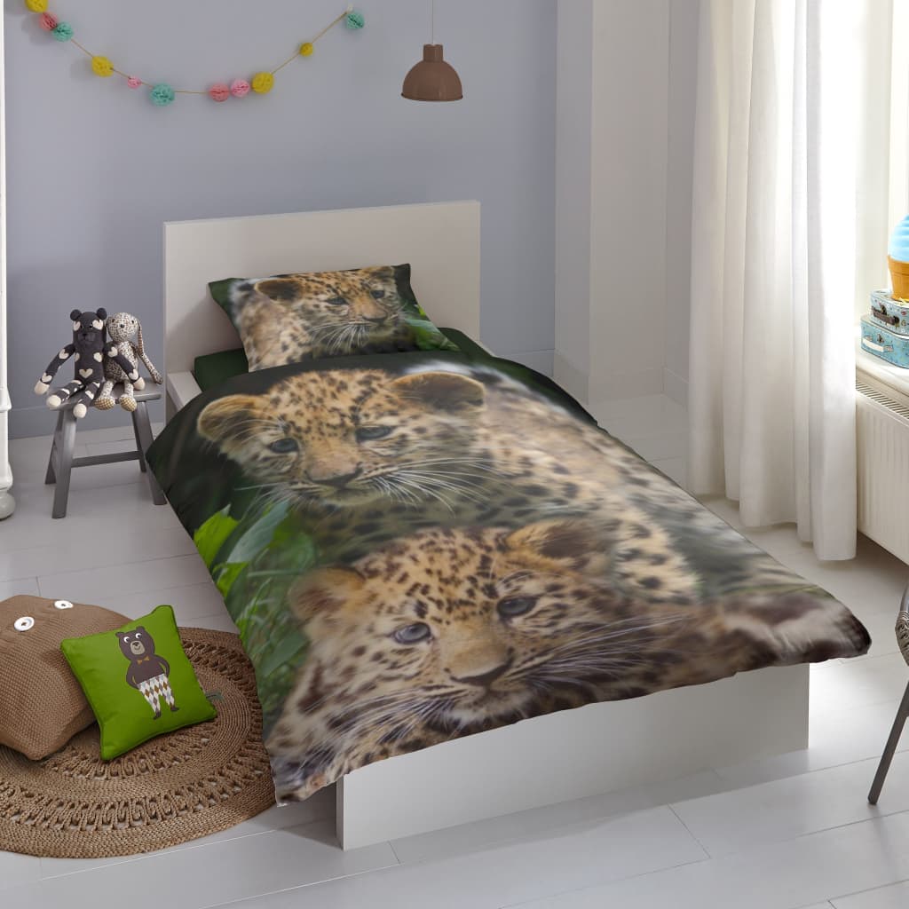 

Good Morning Kinderdekbedovertrek Leopards 135x200 cm