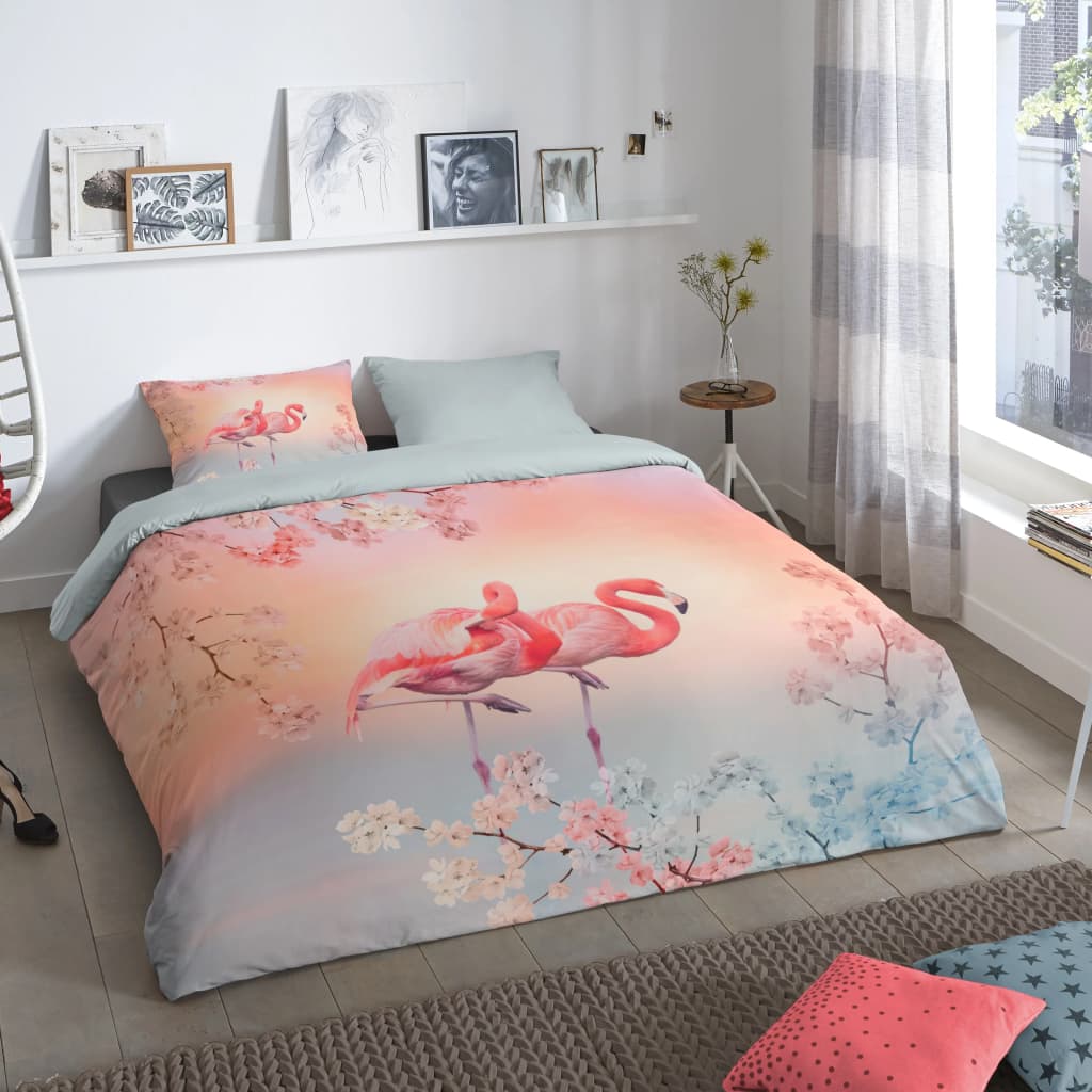 

Good Morning Dekbedovertrek FLAMINGO 240x200/220 cm