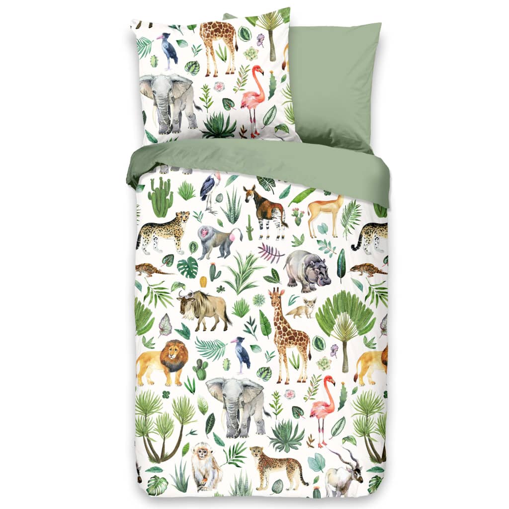 Afbeelding Good Morning Kinderdekbedovertrek JUNGLE 100x135 cm meerkleurig door Vidaxl.nl