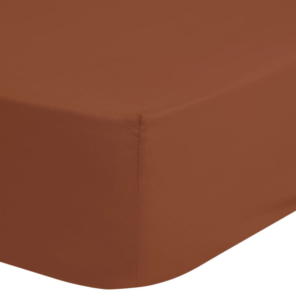 Good Morning Fitted Sheet 140x200 cm Terracotta