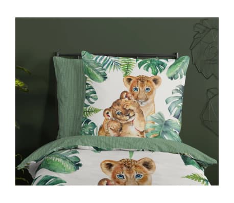 Good Morning Housse de couette enfant JUNGLE 135x200 cm Vert