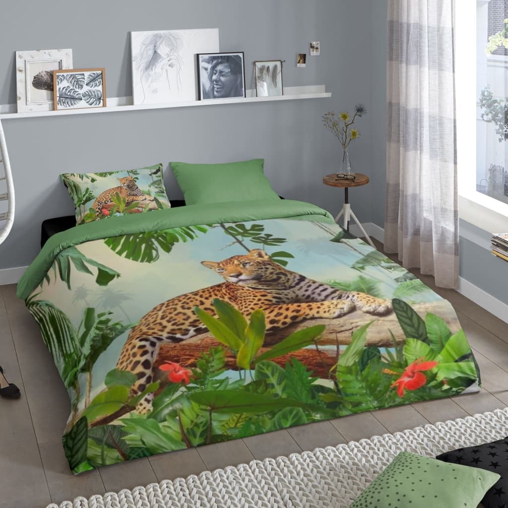 Good Morning Bettwäsche-Set Jungle 135x 200 cm Mehrfarbig