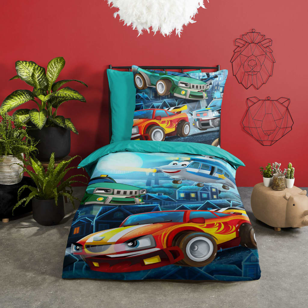 Good Morning Kids Duvet Cover Race 135×200 cm