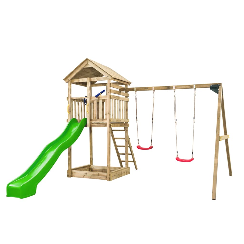 VidaXL - Swing King Speeltoestel Daan groene glijbaan 7888006.AG