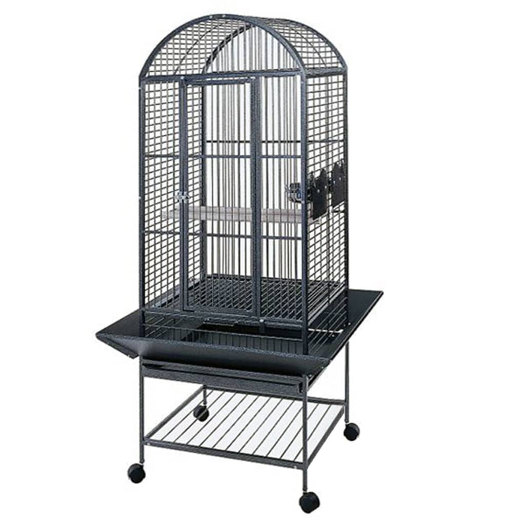 Strong Papegaaienkooi Villa Minerva 46x46x144 cm zilvergrijs 93017 afbeelding