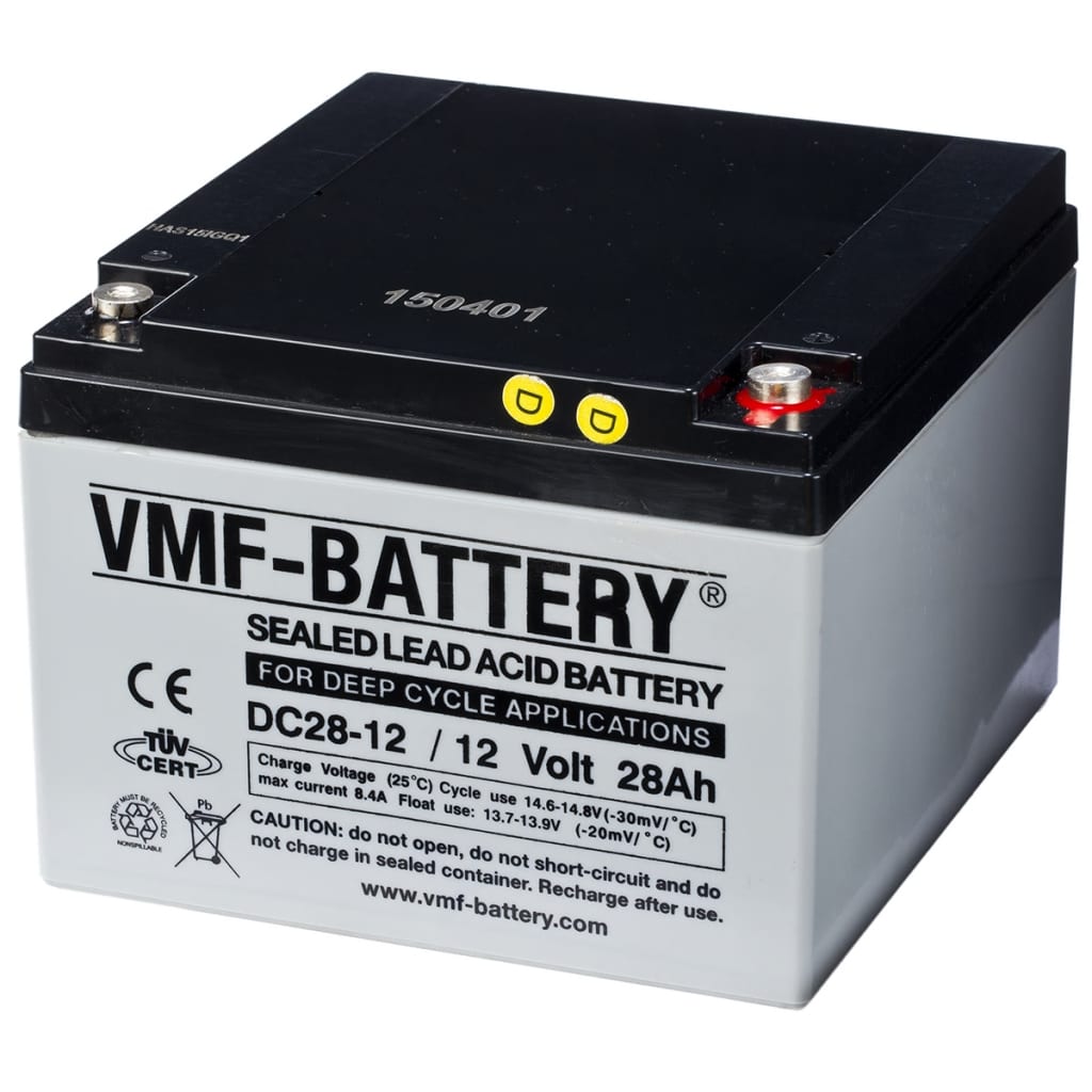 VMF Baterie AGM s hlubokĂ˝m cyklem 12 V 28 Ah DC28-12