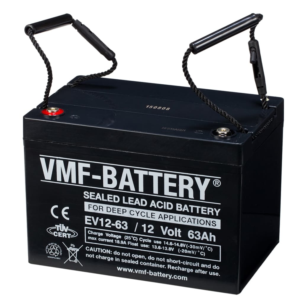 VidaXL - VMF AGM Deep Cycle EV accu 12 V 63 Ah EV12-63