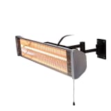 Sunred Wand terrasverwarmer Subra 1500 W halogeen zilver HWM15