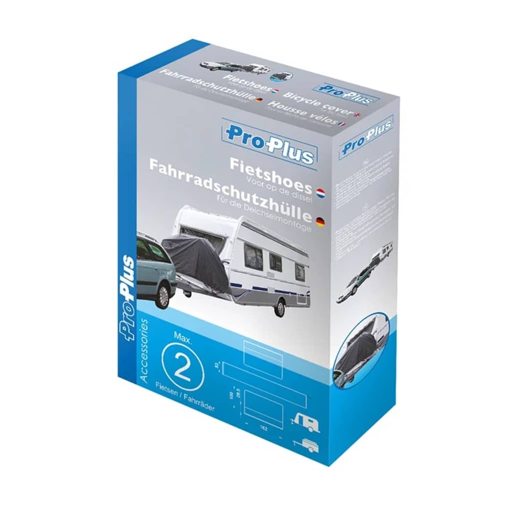 ProPlus 330289 fekete kerékpár ponyva 2 biciklihez 