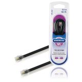 Bandridge Telekabel RJ11 5.0 M svart