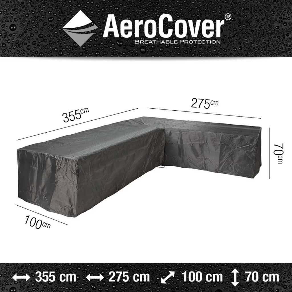 AeroCover Loungesethoes hoekset rechts 355x275x100xH70 cm
