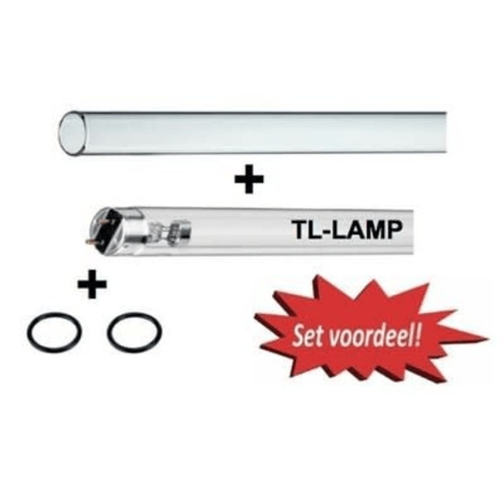 Afbeelding UVC lampset TL 30w + kwartsglas 30x871mm + o-ringen door Vidaxl.nl