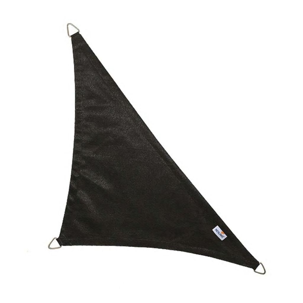 Coolfit schaduwdoek driehoek 90 graden zwart - 4.0 x 4.0 x 5.7 meter