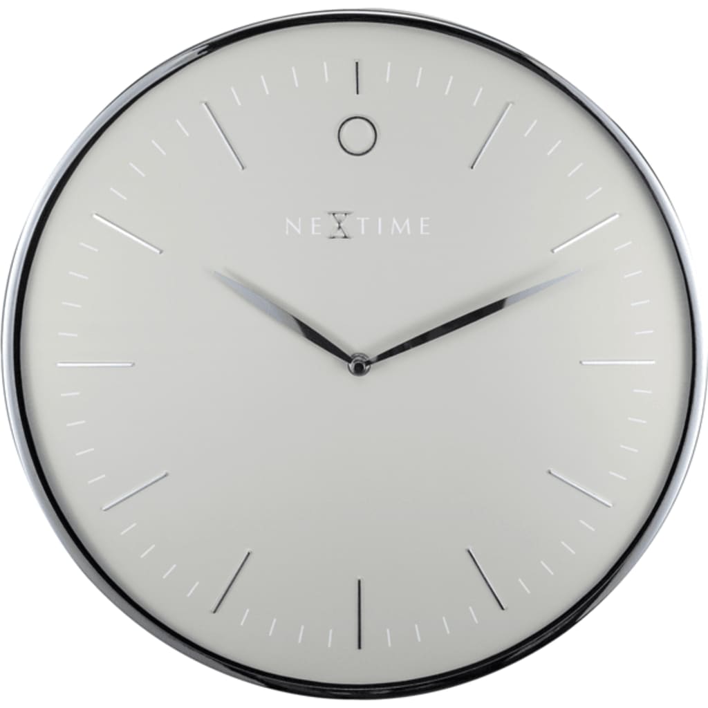 Nextime Wandklok Glamour Ø40 metaal grijs/zilver