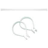 Ensemble tringle Seallux Sealskin + 12 anneaux blanc 125-220 cm