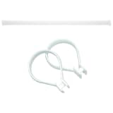 Ensemble tringle Seallux Sealskin + 12 anneaux blanc 80-130 cm