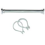 Ensemble tringle Seallux Sealskin + 12 anneaux chromé 80-130 cm