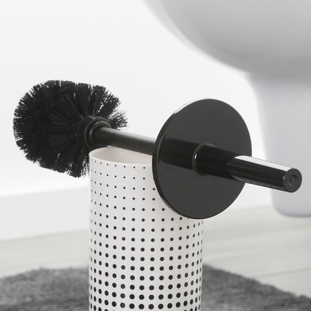 Perie de WC cu suport Speckles, negru, 361890519