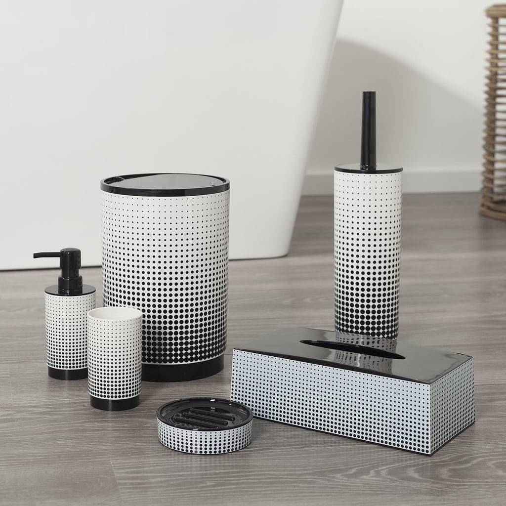 Perie de WC cu suport Speckles, negru, 361890519