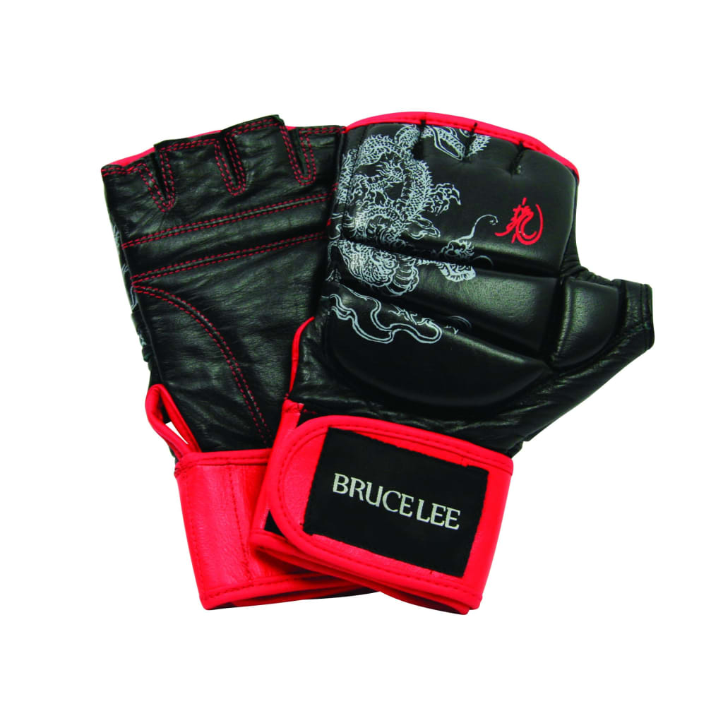 Bruce Lee handschoenen MMA Dragon Deluxe zwart/rood maat XL