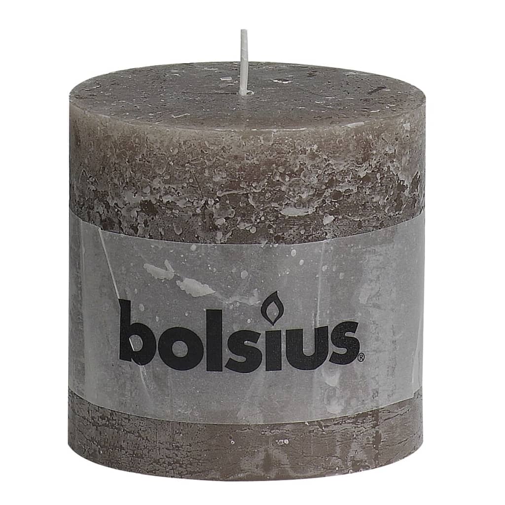 VidaXL - Bolsius Rustiekkaarsen 100x100 mm taupe 6 st VidaXL - Bolsius Rustiekkaarsen 100x100 mm taupe 6 st