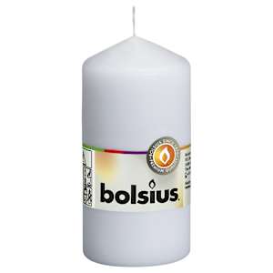 Bolsius Κεριά Κύλινδρος 10 τεμ. Λευκά 120 x 58 χιλ.