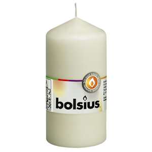 Bolsius Κεριά Κύλινδρος 10 τεμ. Ιβουάρ 120 x 58 χιλ.