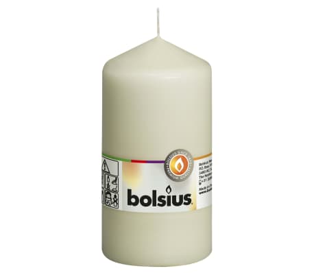Bolsius Pillar Candles 8 pcs 130x68 mm Ivory