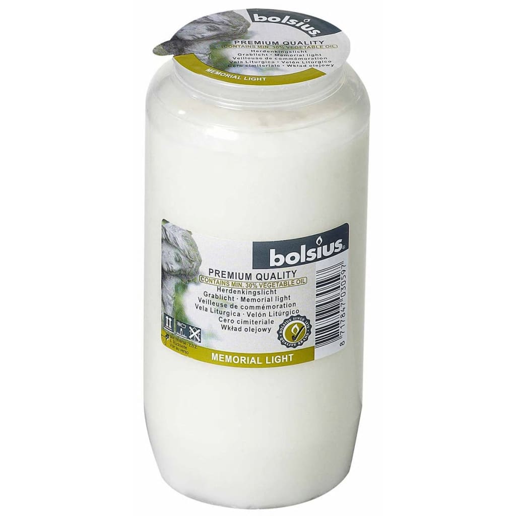 VidaXL - Bolsius Herdenkingslichten Compo doorzichtig 12 st 103620710300