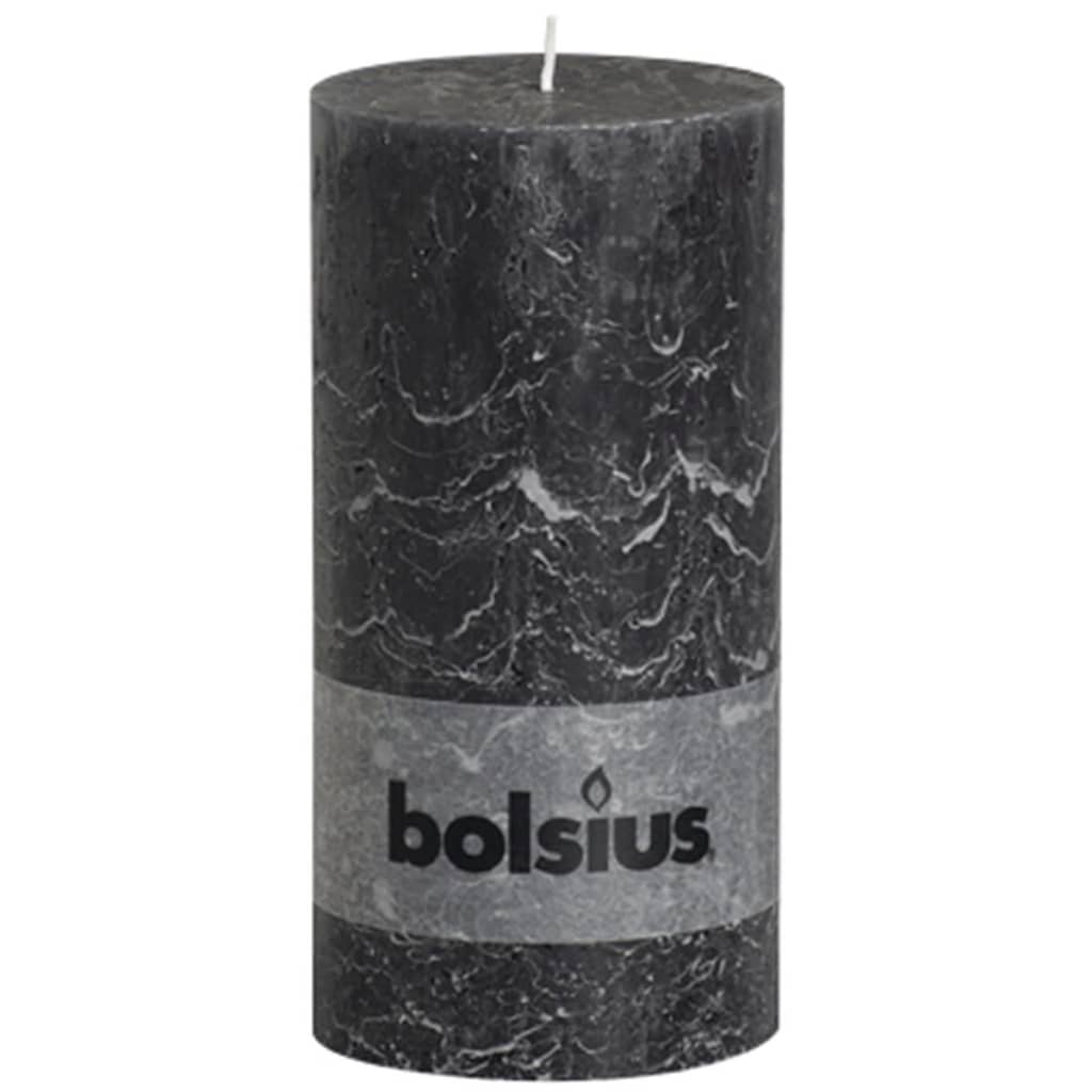 VidaXL - Bolsius Rustiekkaarsen 200x100 mm donkergrijs 4 st
