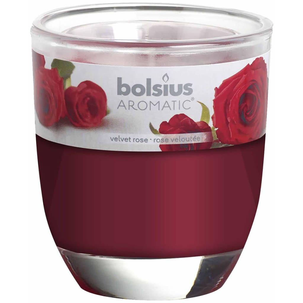 Bolsius Geurkaarsen Velvet Rose rood 6 st 103626150381