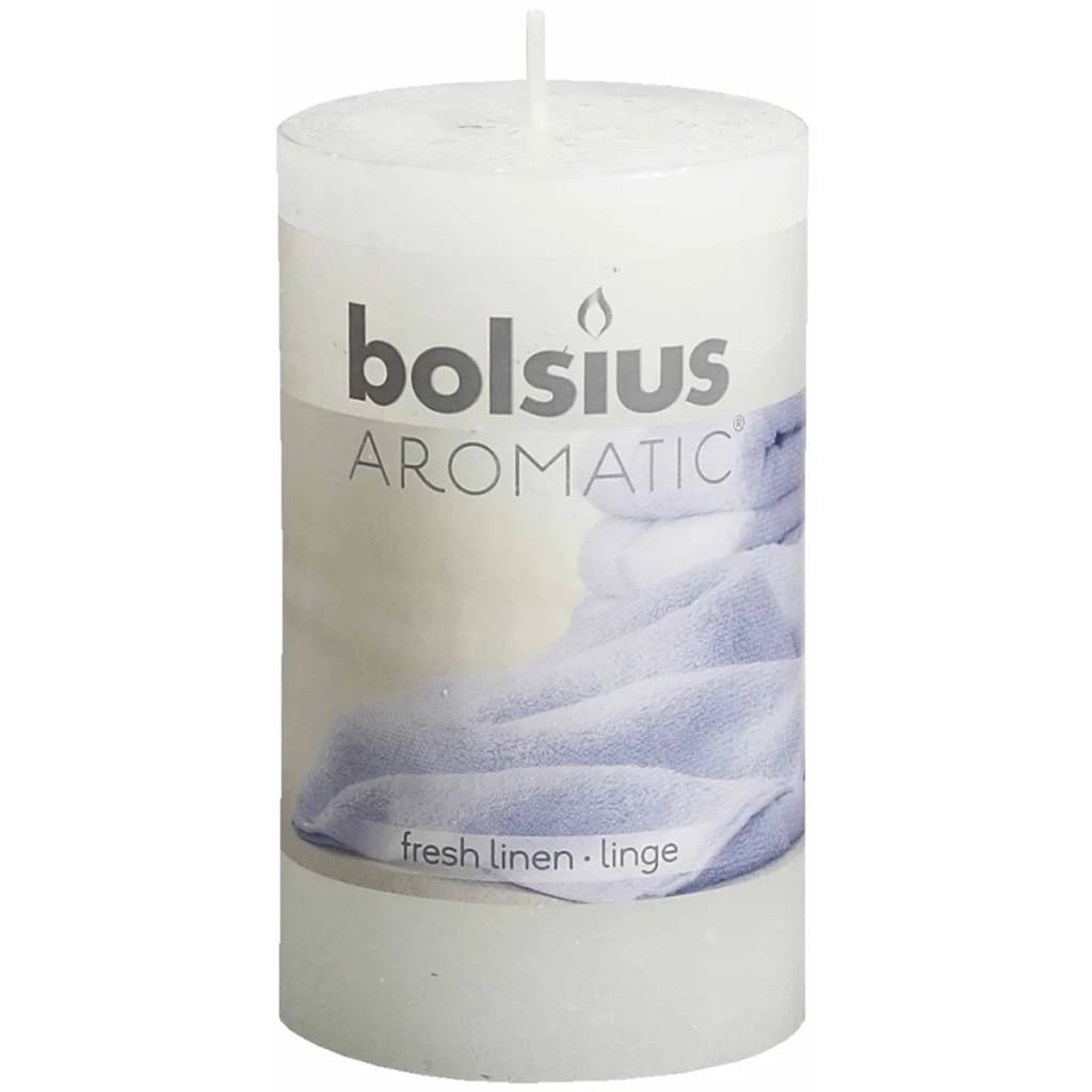 Bolsius Rustieke geurkaarsen Fresh Linen 6 st 103626240358