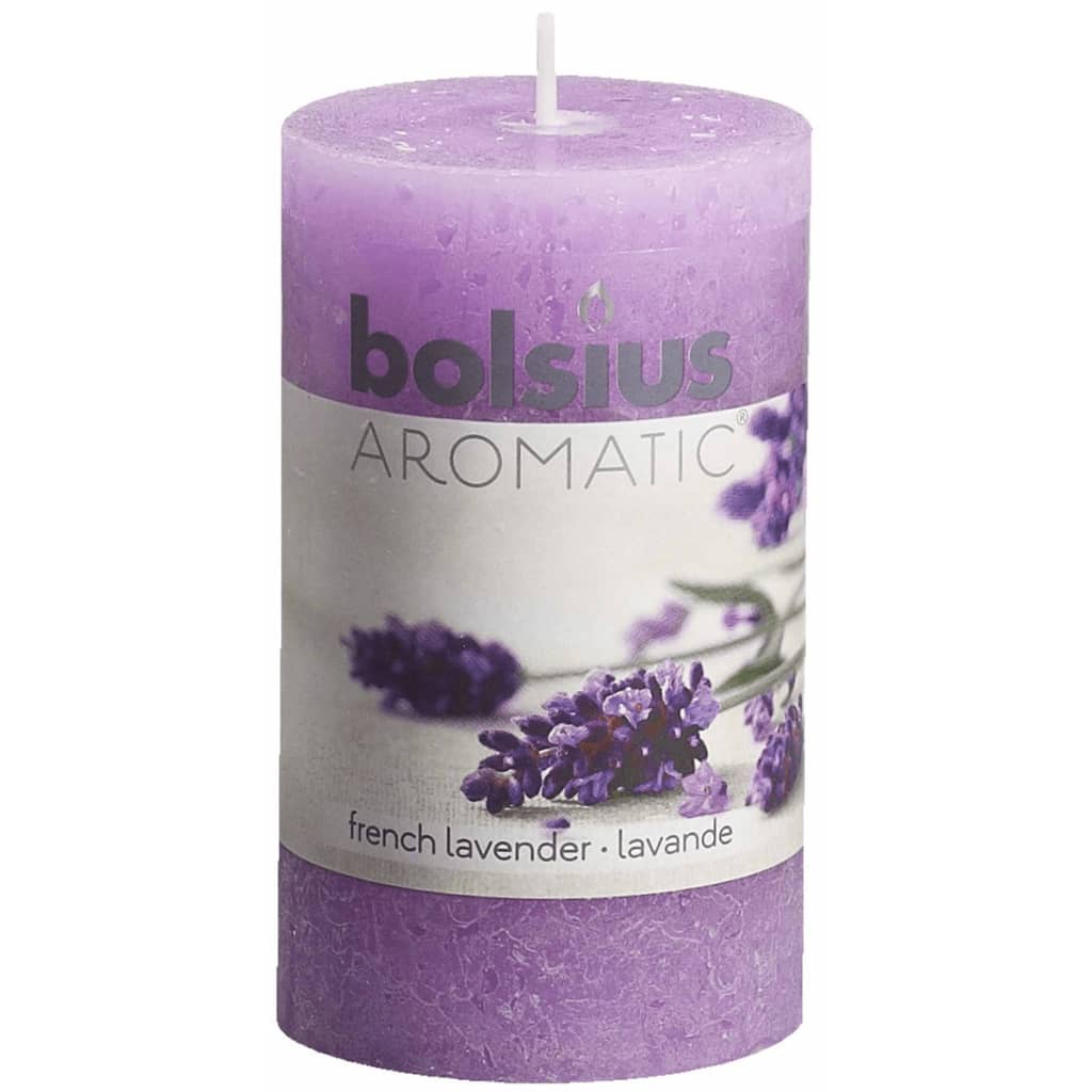 Bolsius Rustieke geurkaarsen French Lavender 6 st 103626240377