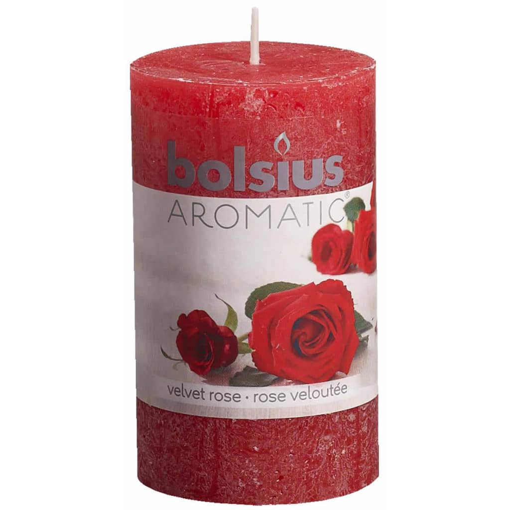 Bolsius Rustieke geurkaarsen Velvet Rose 6 st 103626240381