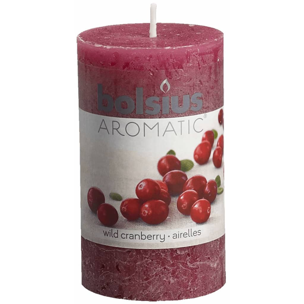 Bolsius Rustieke geurkaarsen Wild Cranberry 6 st 103626240389